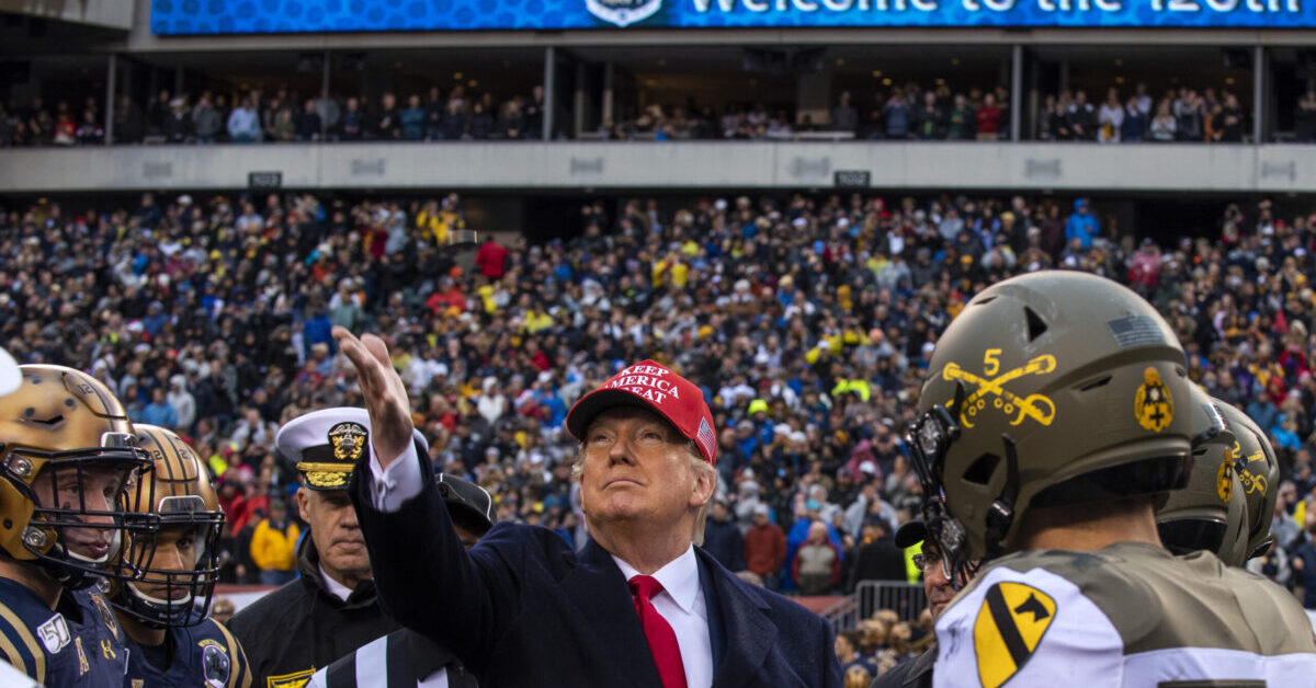 Trump’s Awkward Coin Toss Steals Army–Navy Spotlight