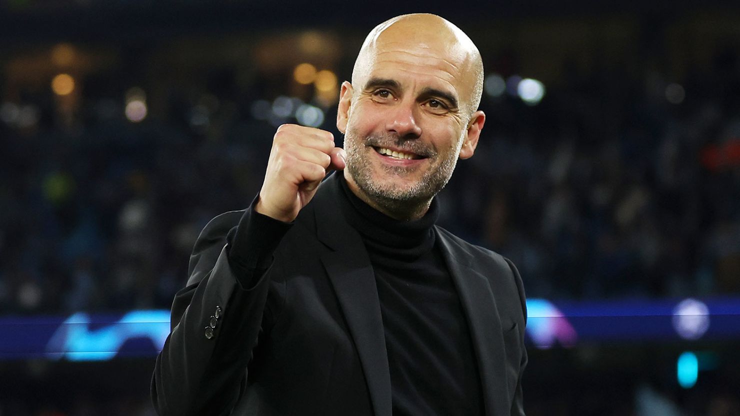 Pep guardiola Celebrating