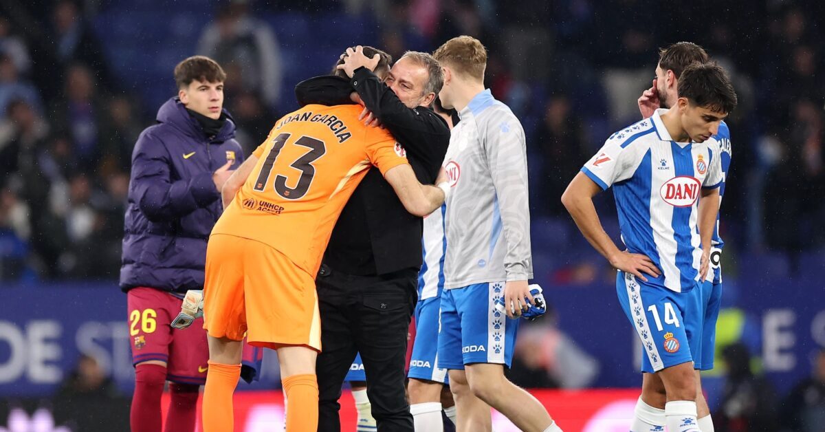 Flick hails Joan Garcia after Barcelona beat Espanyol